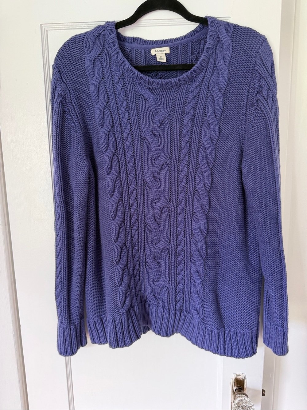L.L. Bean Women’s Cable Knit 100% Cotton Sweater